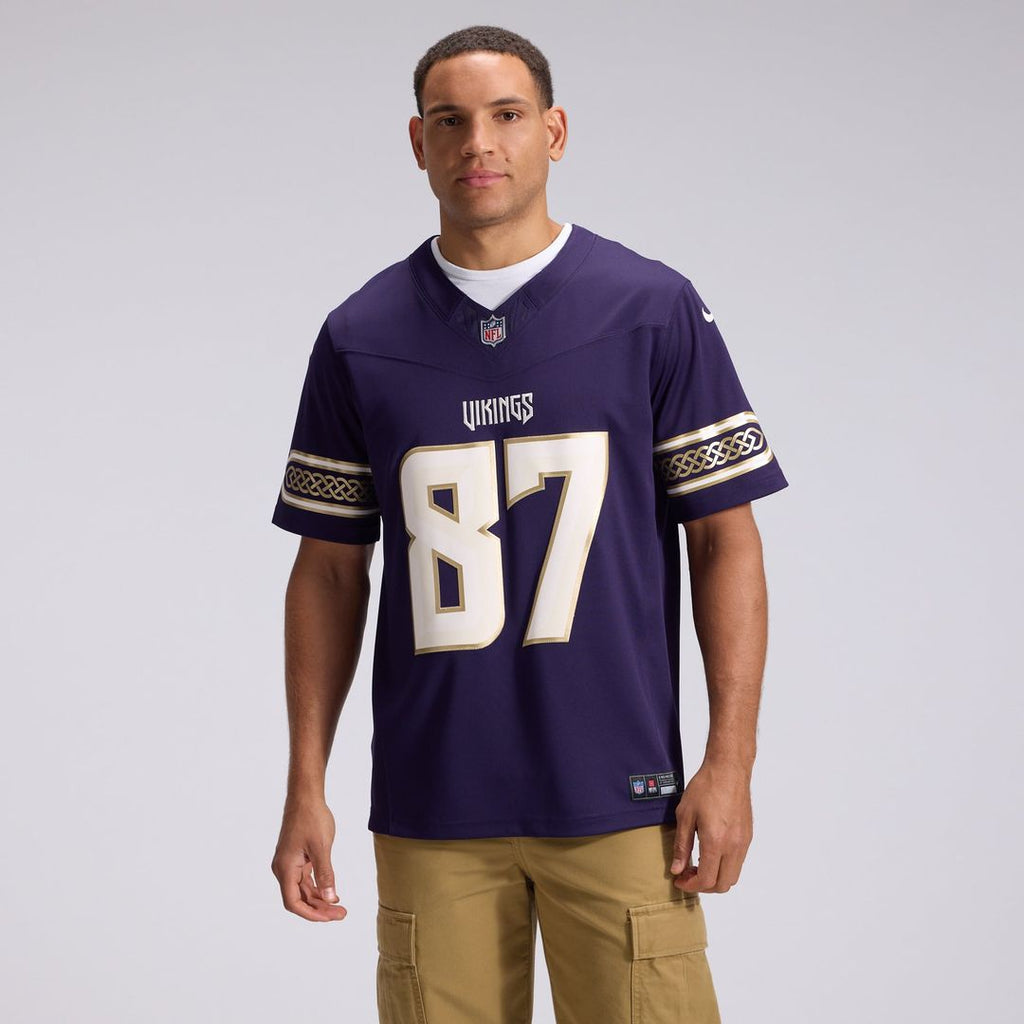 T.J. Hockenson Minnesota Vikings Purple 2026 Rivalries Collection Stitched Limited Jersey