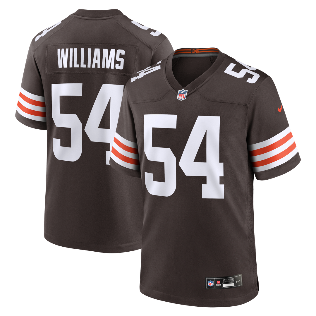 Sam Williams Cleveland Browns Brown Team Game Jersey