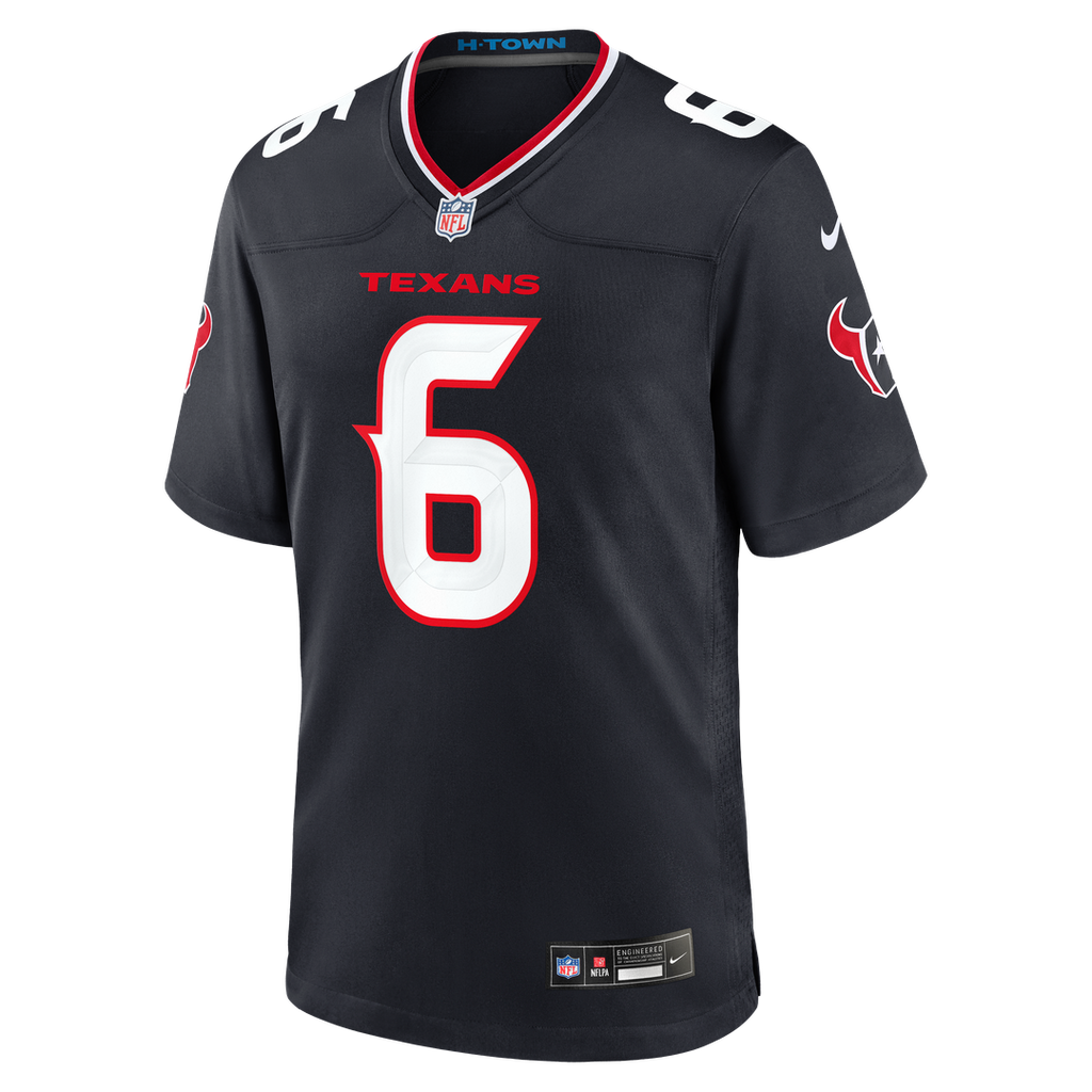 Reed Blankenship Houston Texans Navy Team Game Jersey