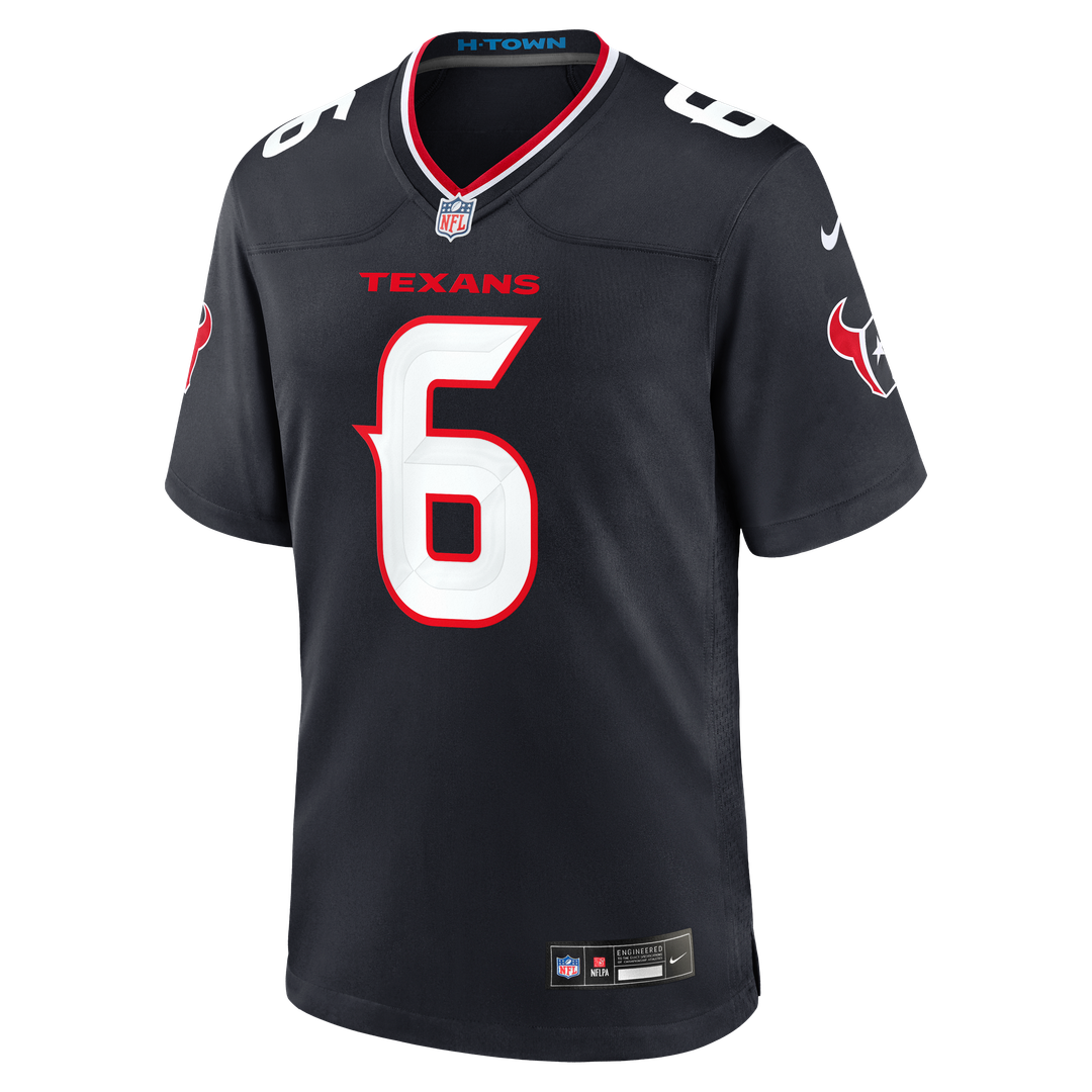 Reed Blankenship Houston Texans Navy Team Game Jersey