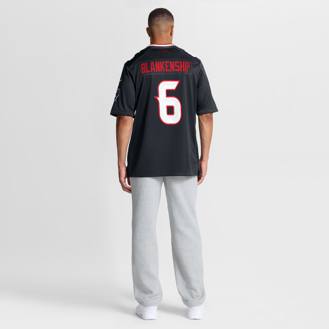 Reed Blankenship Houston Texans Navy Team Game Jersey
