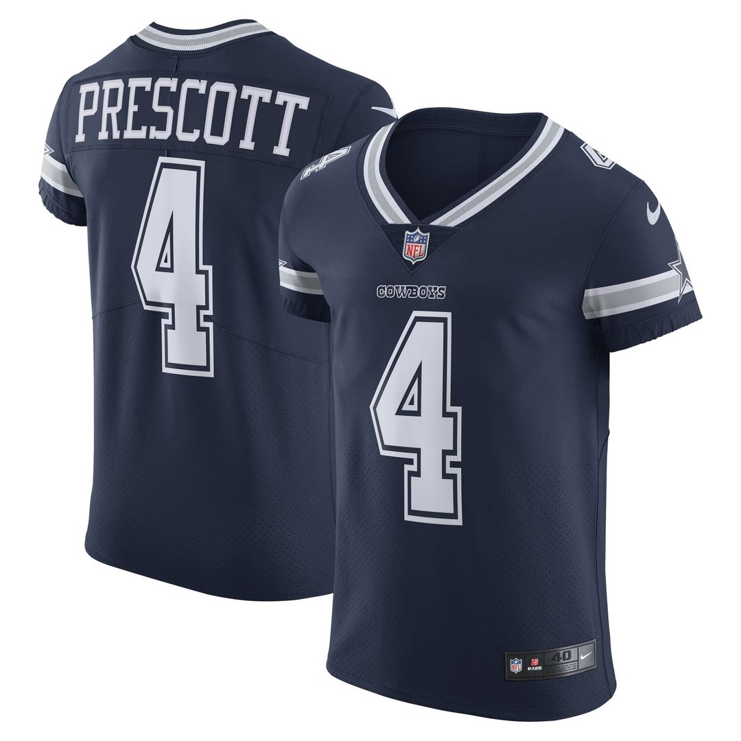 Dak Prescott Dallas Cowboys Navy Vapor Elite Player Team Jersey