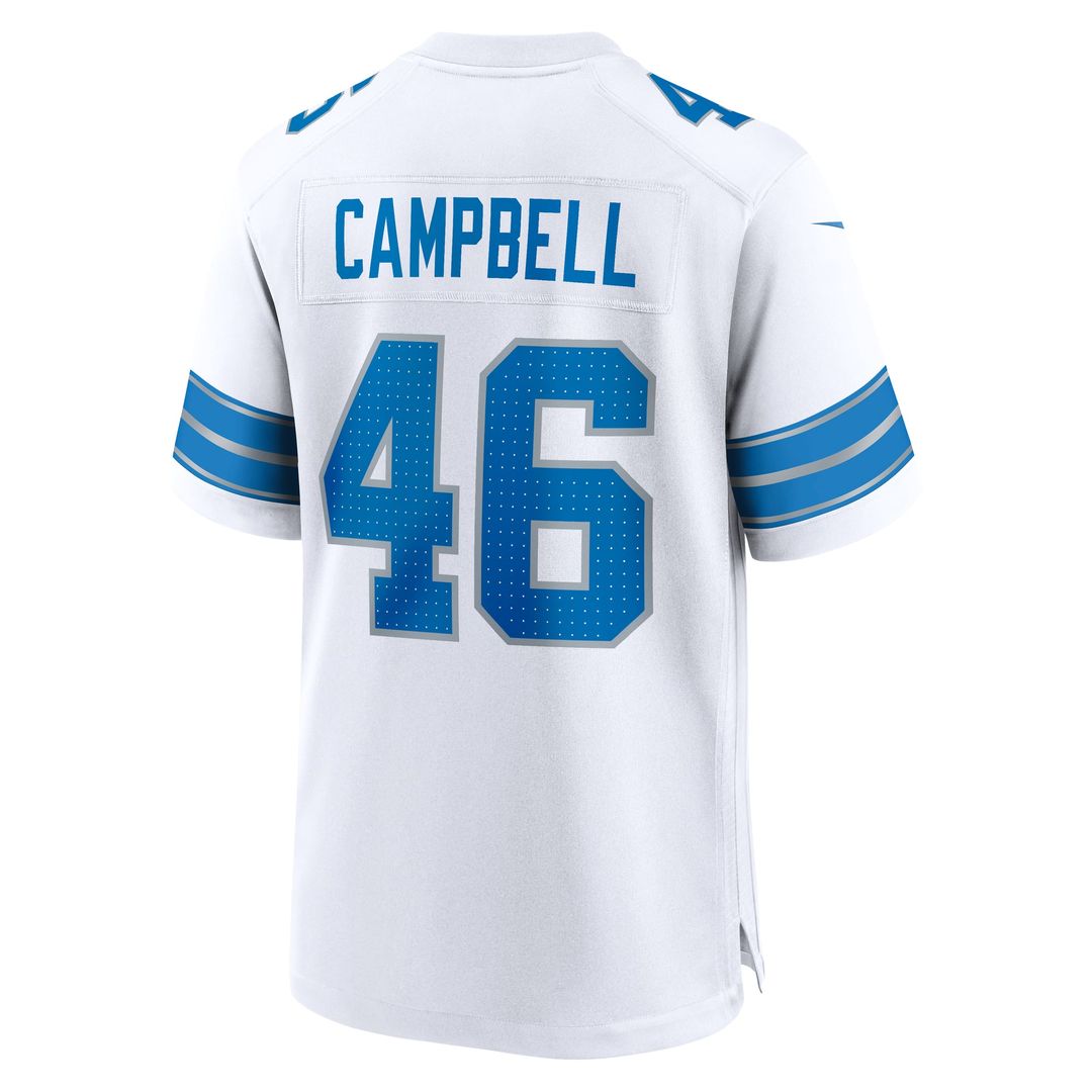 Jack Campbell Detroit Lions White White Game Jersey