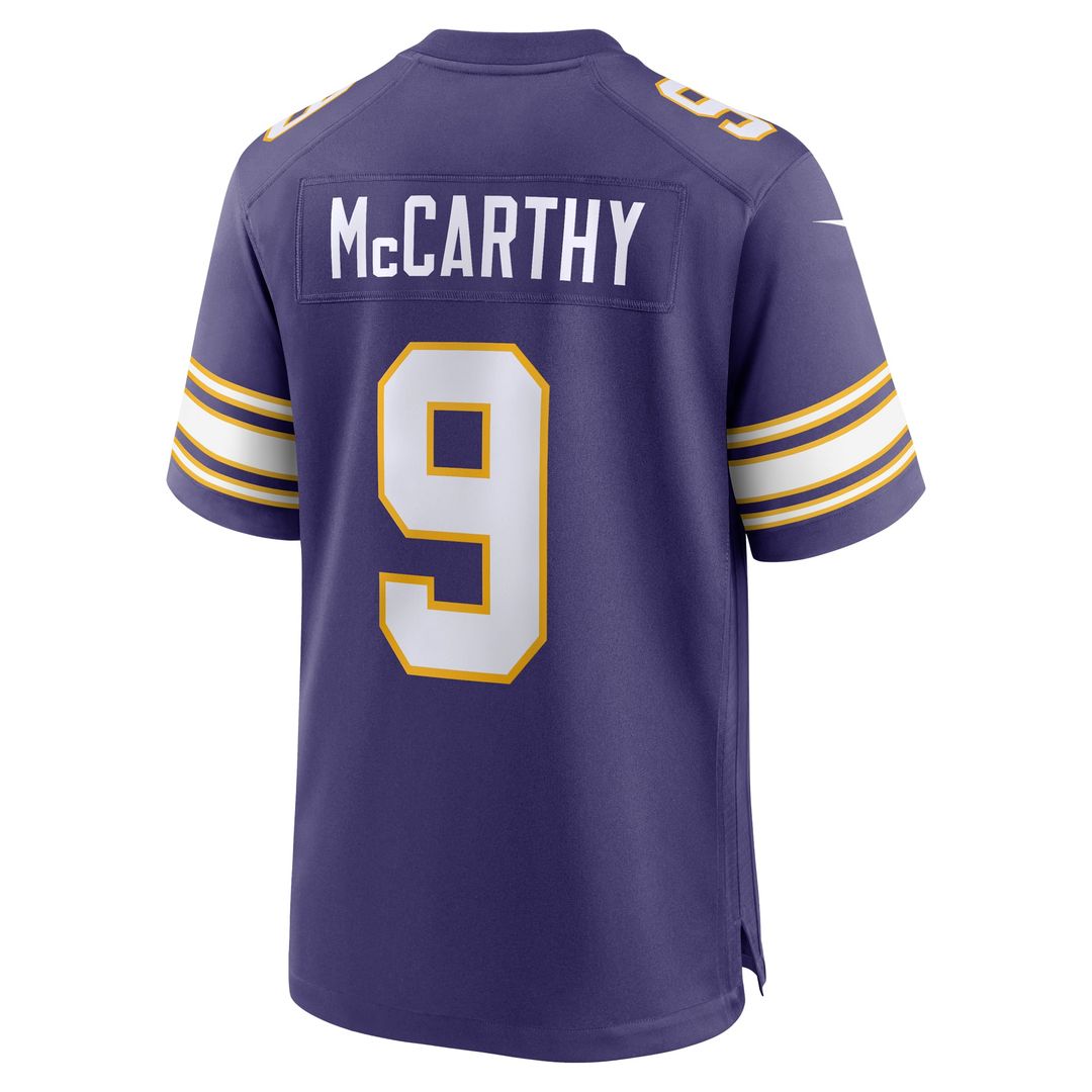 J.J. McCarthy Minnesota Vikings Purple 2nd Alternate Player Game Jersey