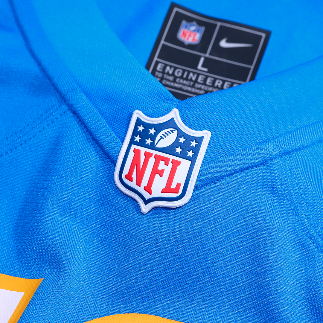 Nikko Reed Los Angeles Chargers Powder Blue Team Game Jersey