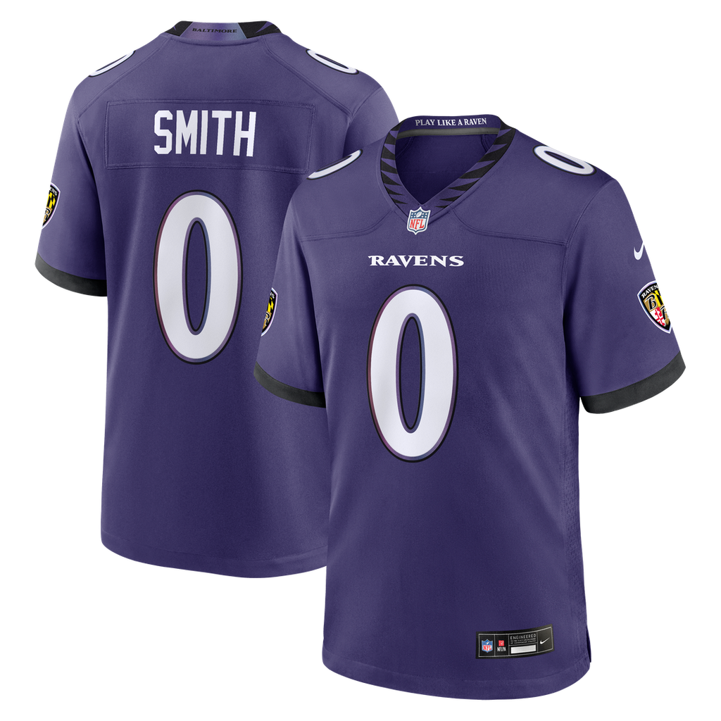 Roquan Smith Baltimore Ravens Purple Team Game Jersey