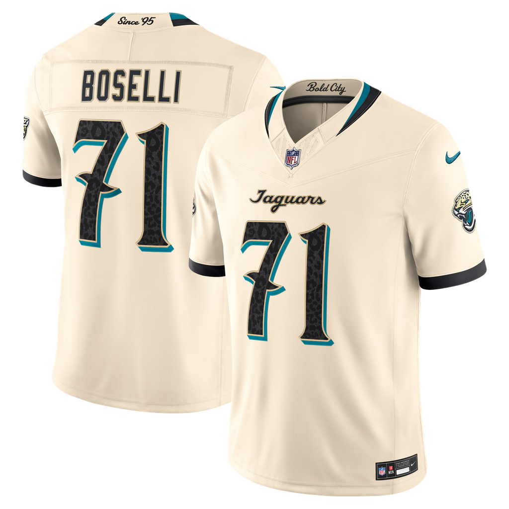 Tony Boselli Jacksonville Jaguars Natural 2026 Rivalries Collection Stitched Limited Jersey