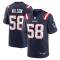 Jared Wilson New England Patriots Navy Team Game Jersey