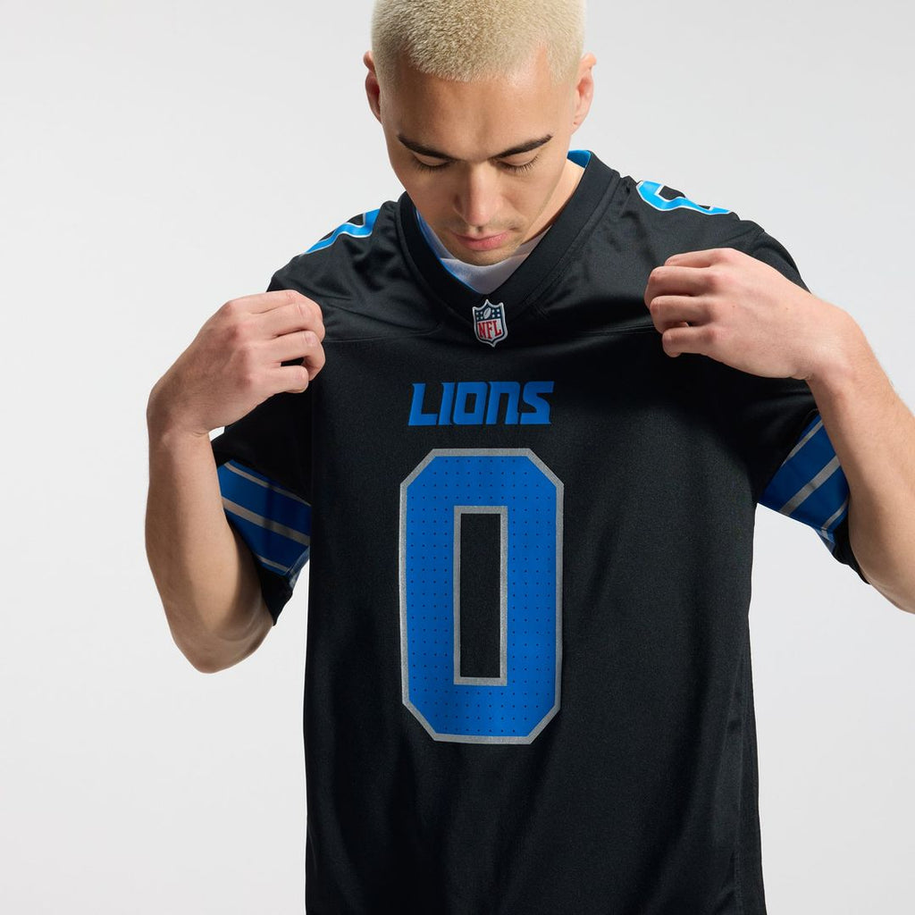 Jahmyr Gibbs Detroit Lions Black 2nd Alternate Game Player Jersey
