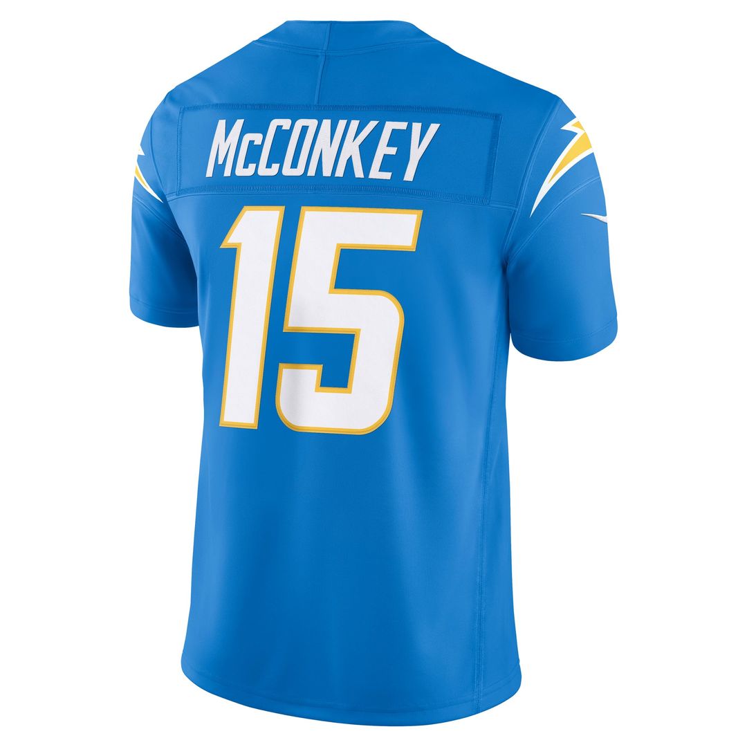 Ladd McConkey Los Angeles Chargers Powder Blue Team Vapor F.U.S.E. Stitched Limited Jersey