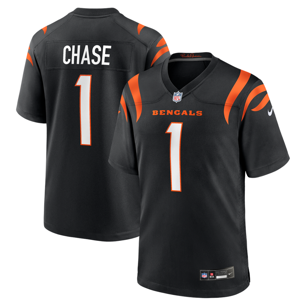 Ja'Marr Chase Cincinnati Bengals Black Game Jersey