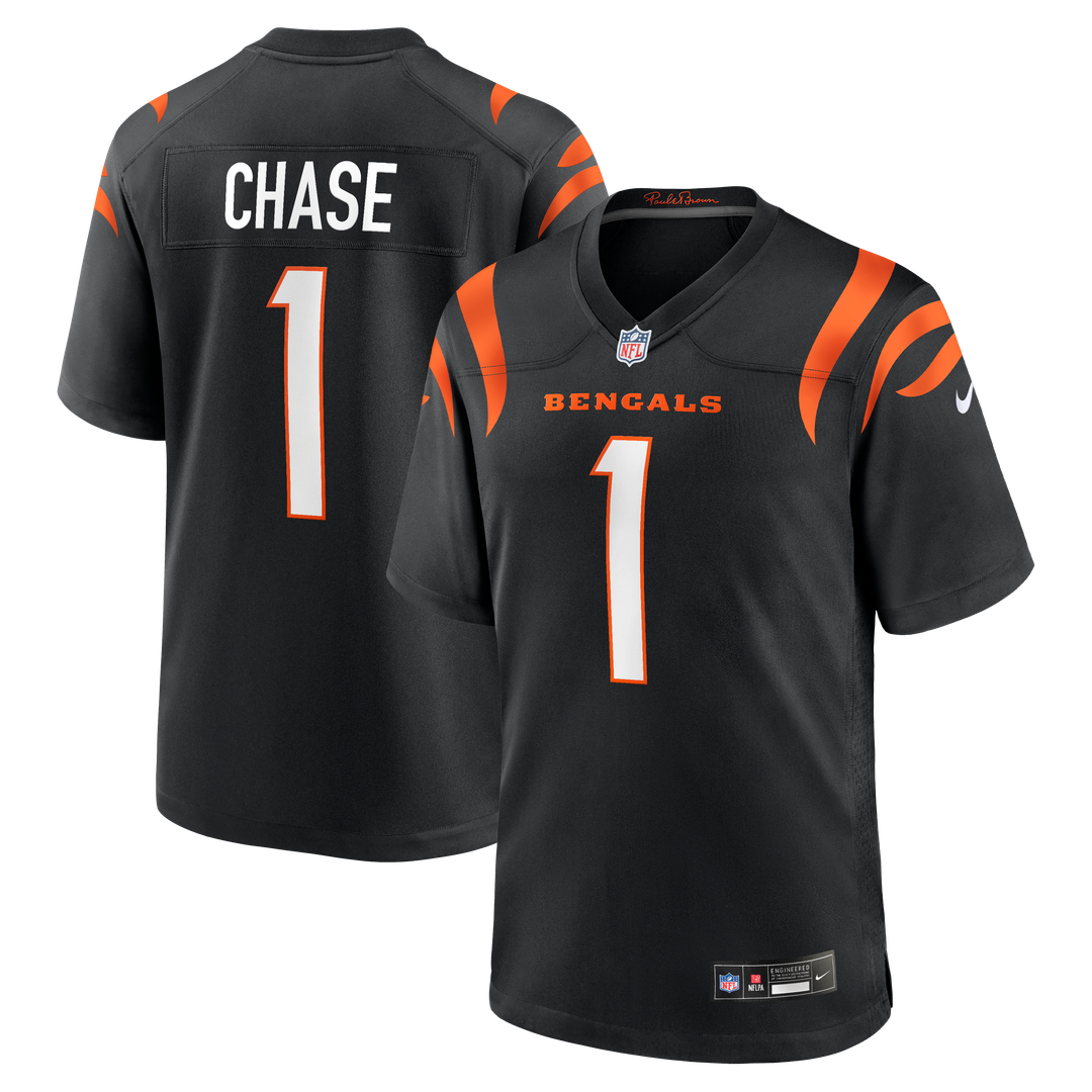 Ja'Marr Chase Cincinnati Bengals Black Game Jersey
