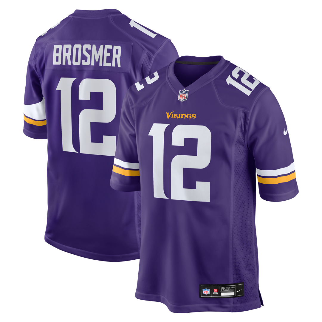 Max Brosmer Minnesota Vikings Purple Team Game Jersey