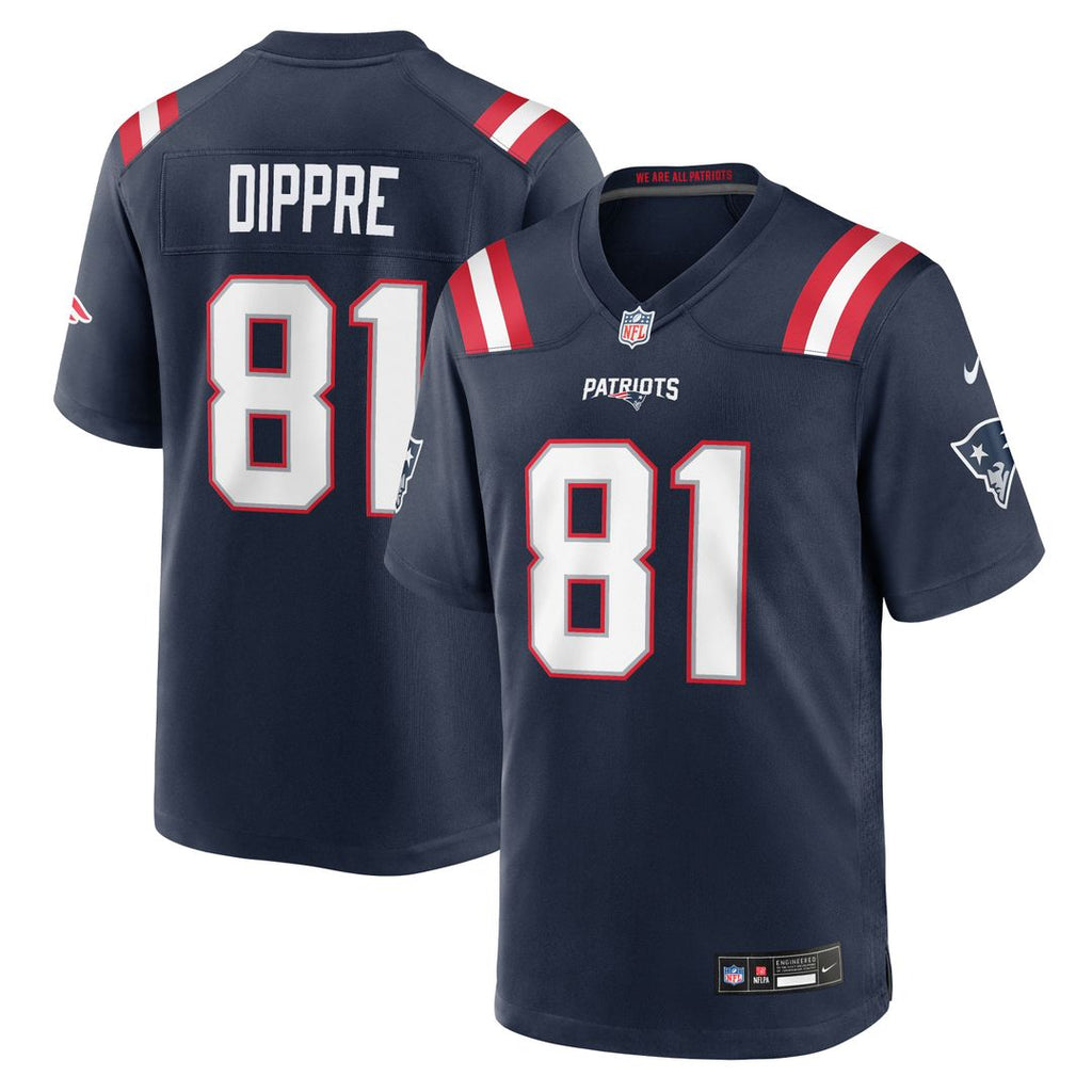 CJ Dippre New England Patriots Navy Team Game Jersey