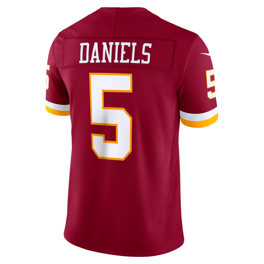 Jayden Daniels Washington Commanders White Vapor F.U.S.E. Stitched Limited Jersey