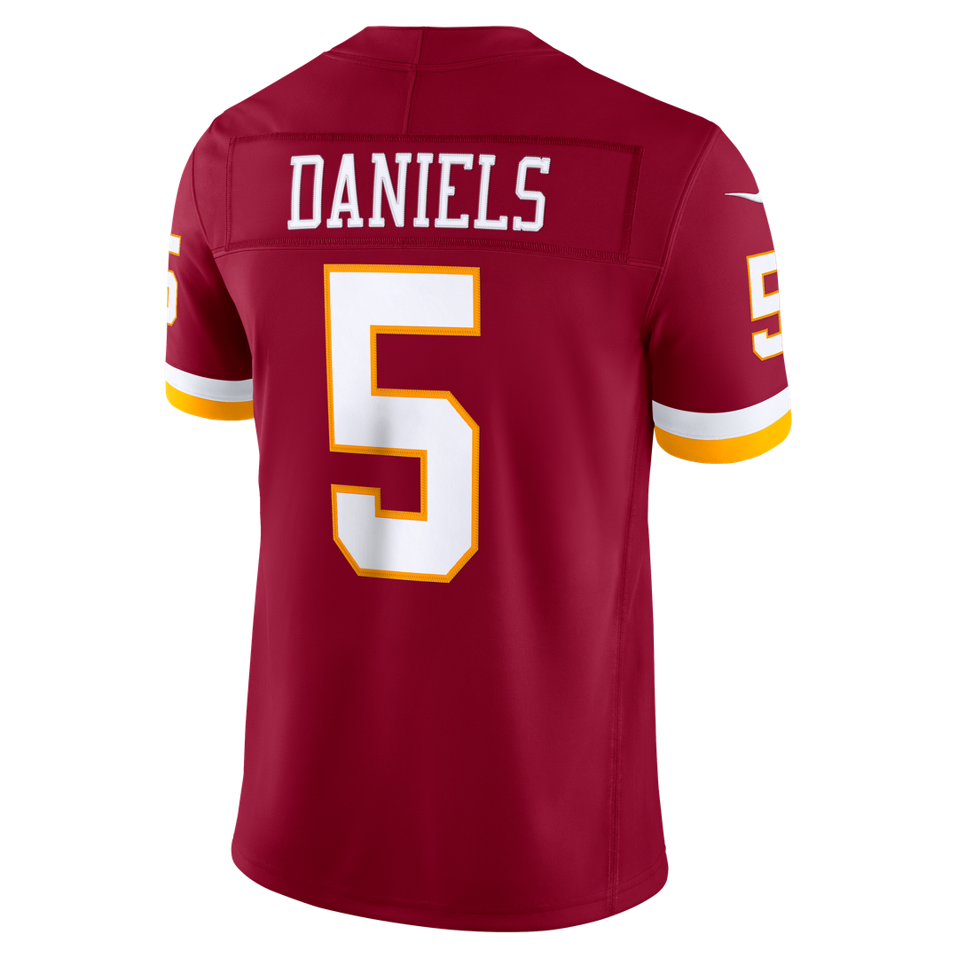 Jayden Daniels Washington Commanders White Vapor F.U.S.E. Stitched Limited Jersey