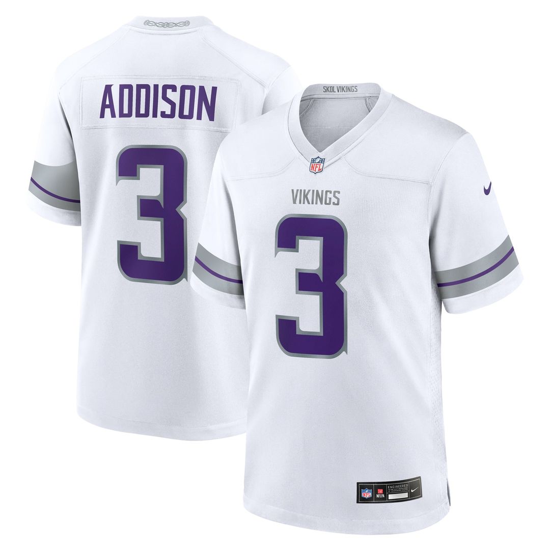 Jordan Addison Minnesota Vikings Purple Game Jersey