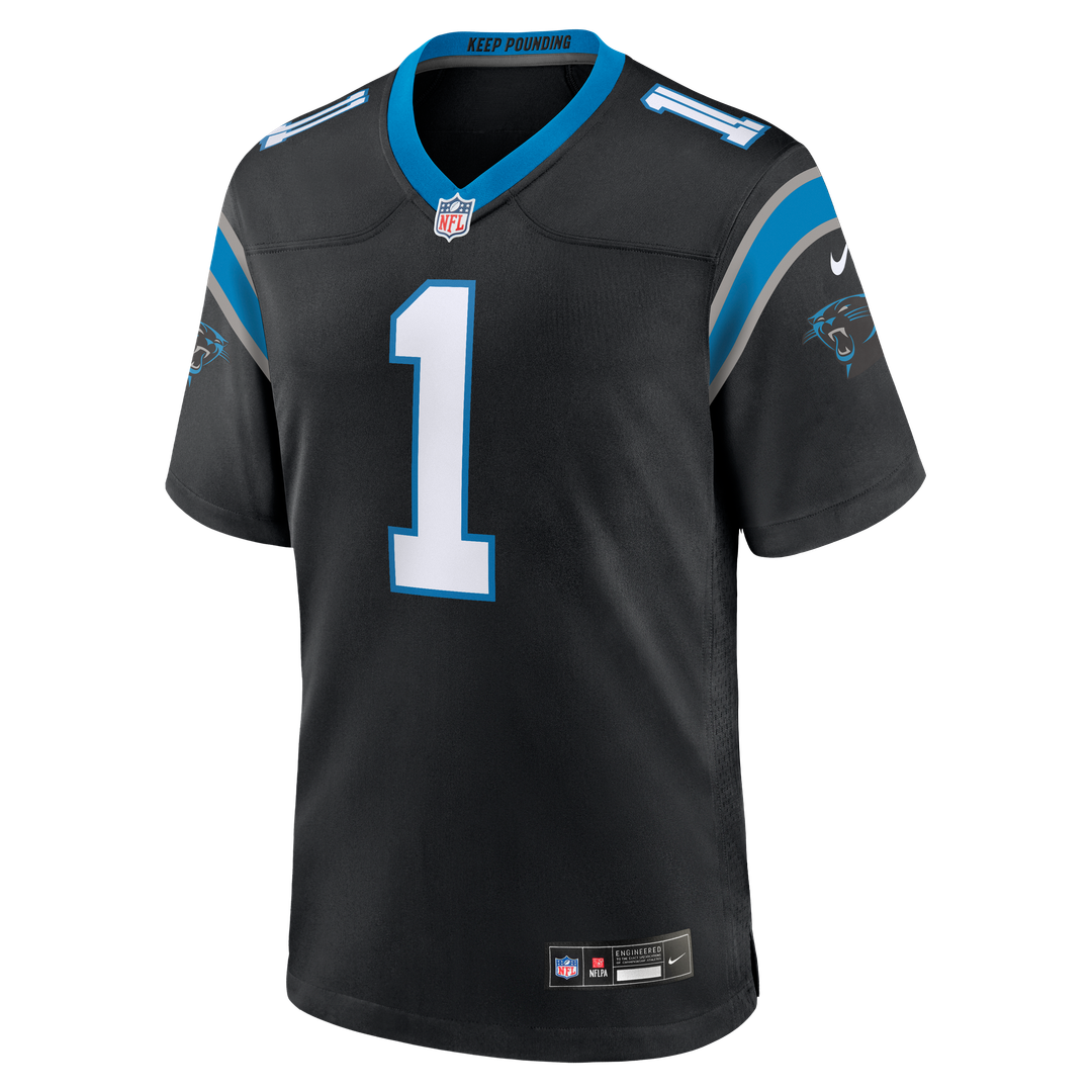 Cam Newton Carolina Panthers Black Team Retired Game Jersey