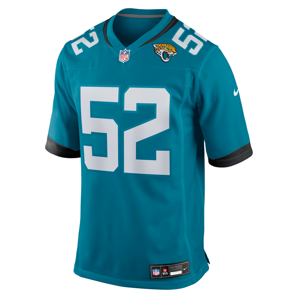DaVon Hamilton Jacksonville Jaguars Black Game Jersey