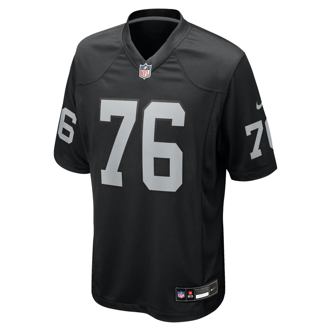 Caleb Rogers Las Vegas Raiders Black Team Game Jersey