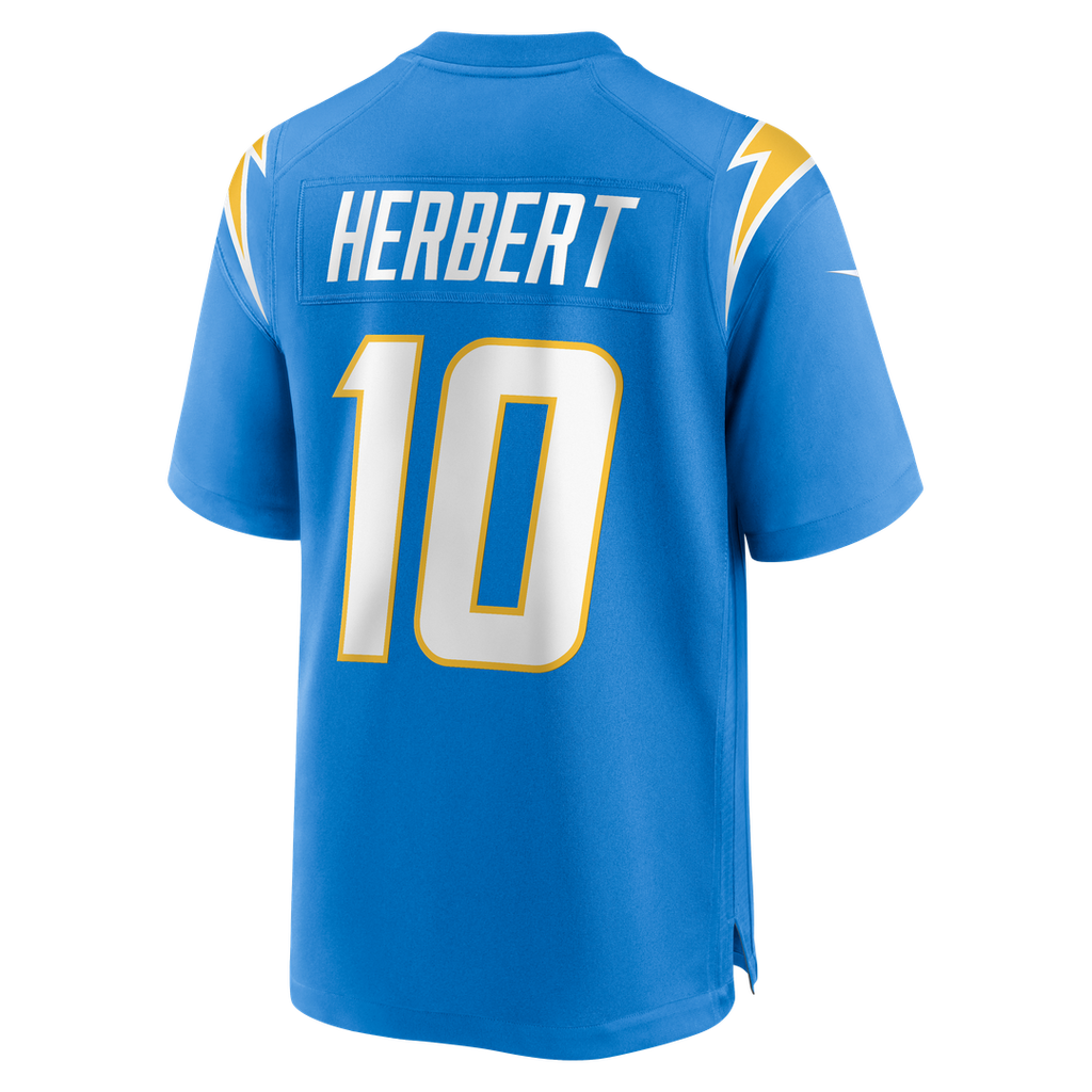 Justin Herbert Los Angeles Chargers Gold Alternate Charger Power Game Player Jersey