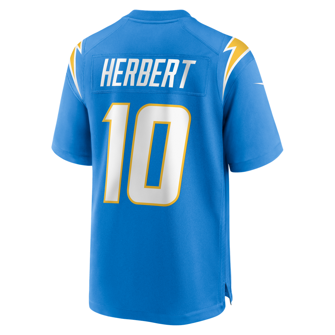Justin Herbert Los Angeles Chargers Gold Alternate Charger Power Game Player Jersey