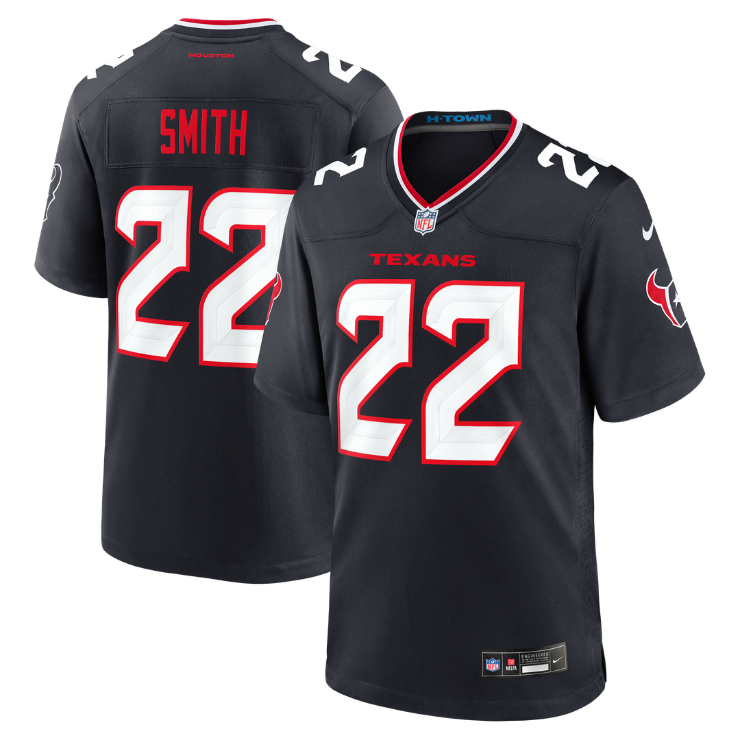 Jaylin Smith Houston Texans Navy Team Game Jersey