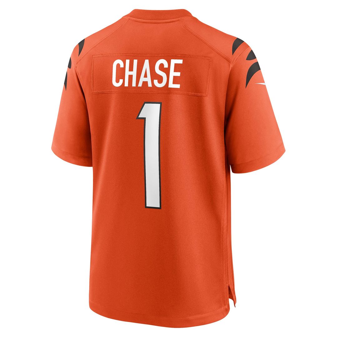 Ja'Marr Chase Cincinnati Bengals Orange Alternate Game Jersey