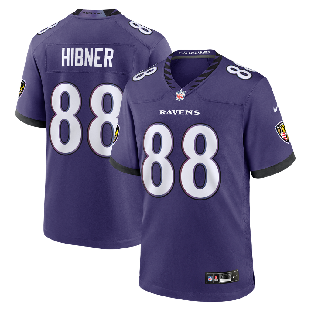 Matthew Hibner Baltimore Ravens Purple Team Game Jersey