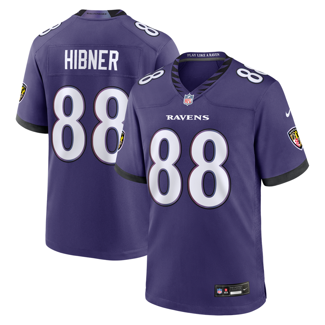 Matthew Hibner Baltimore Ravens Purple Team Game Jersey
