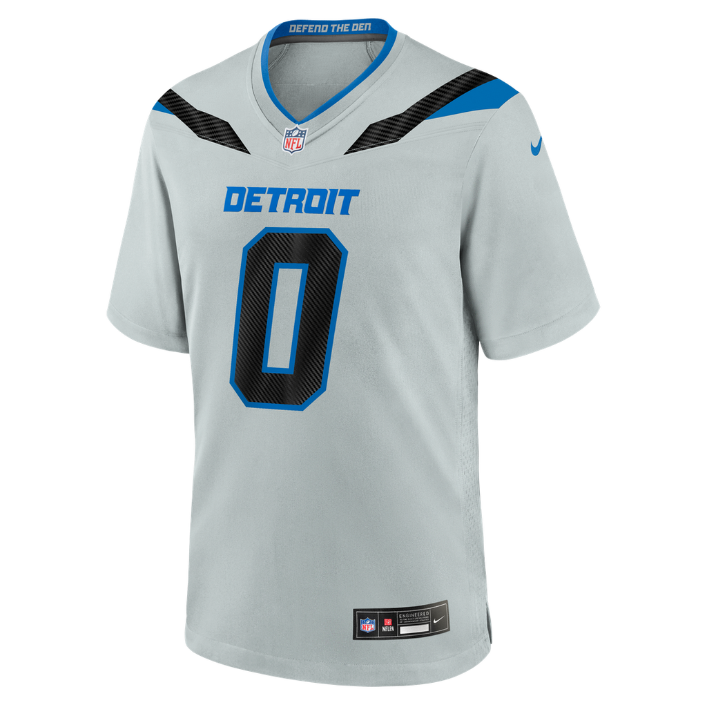 Jahmyr Gibbs Detroit Lions Silver 2026 Rivalries Collection Game Jersey