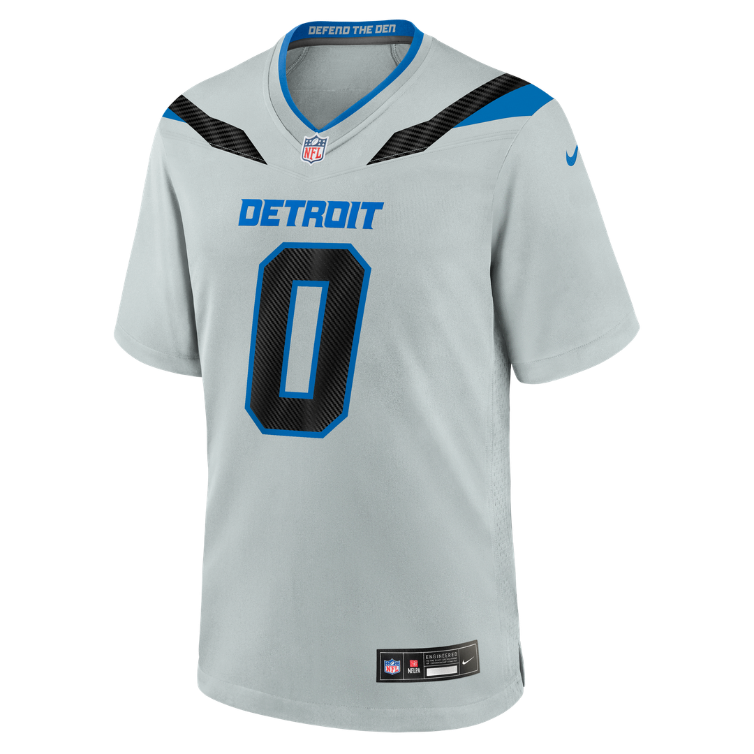 Jahmyr Gibbs Detroit Lions Silver 2026 Rivalries Collection Game Jersey