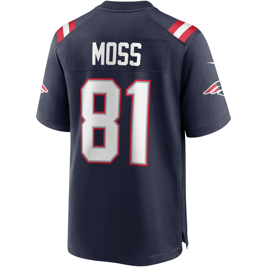 Randy Moss New England Patriots Navy Game Retired Player Jersey