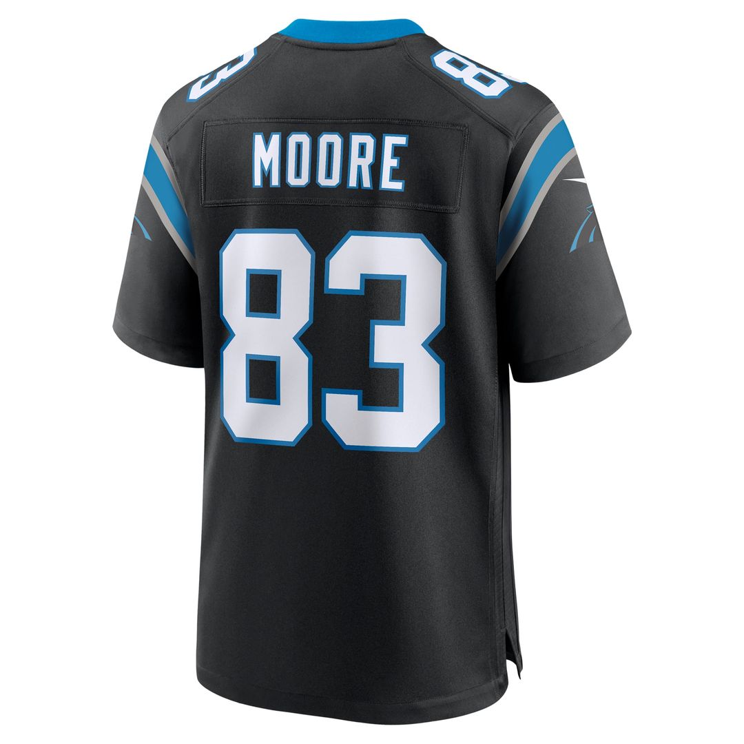 David Moore Carolina Panthers Black Game Jersey
