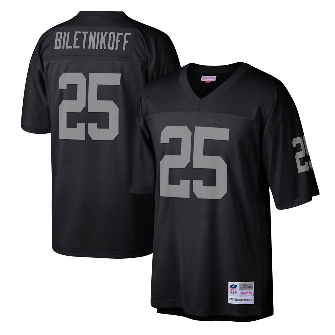 Fred Biletnikoff Las Vegas Raiders Black Legacy Replica Jersey