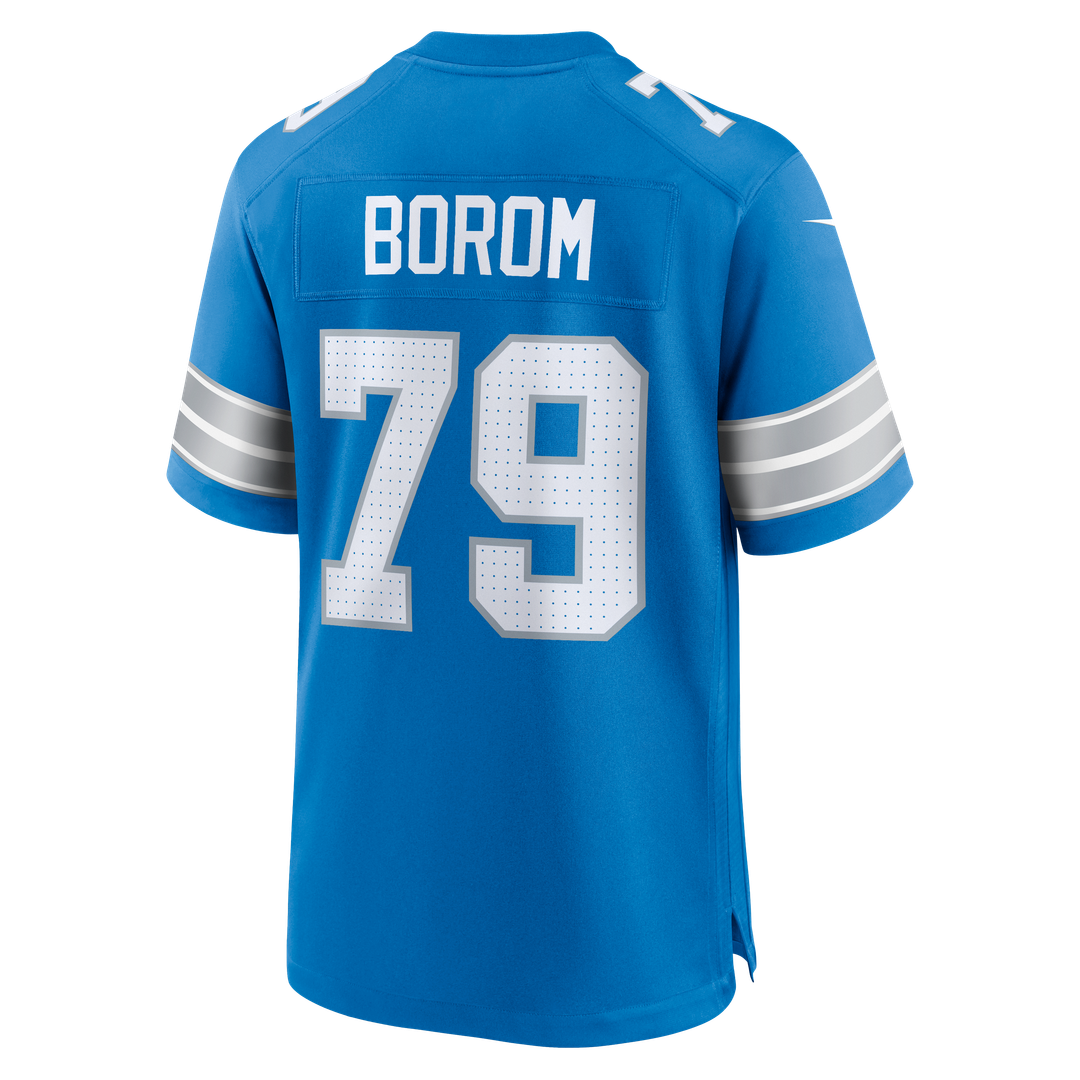 Larry Borom Detroit Lions Blue Team Game Jersey