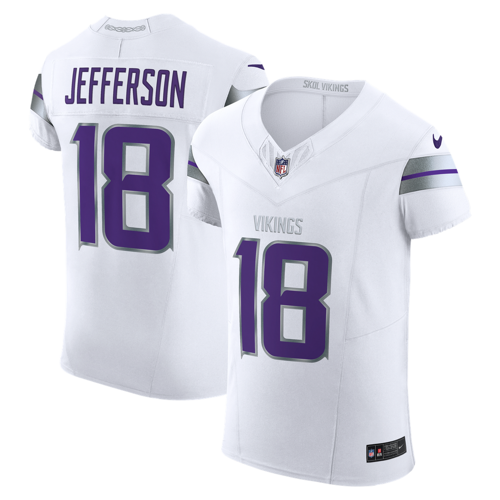 Justin Jefferson Minnesota Vikings White Alternate Vapor F.U.S.E. Elite Player Jersey