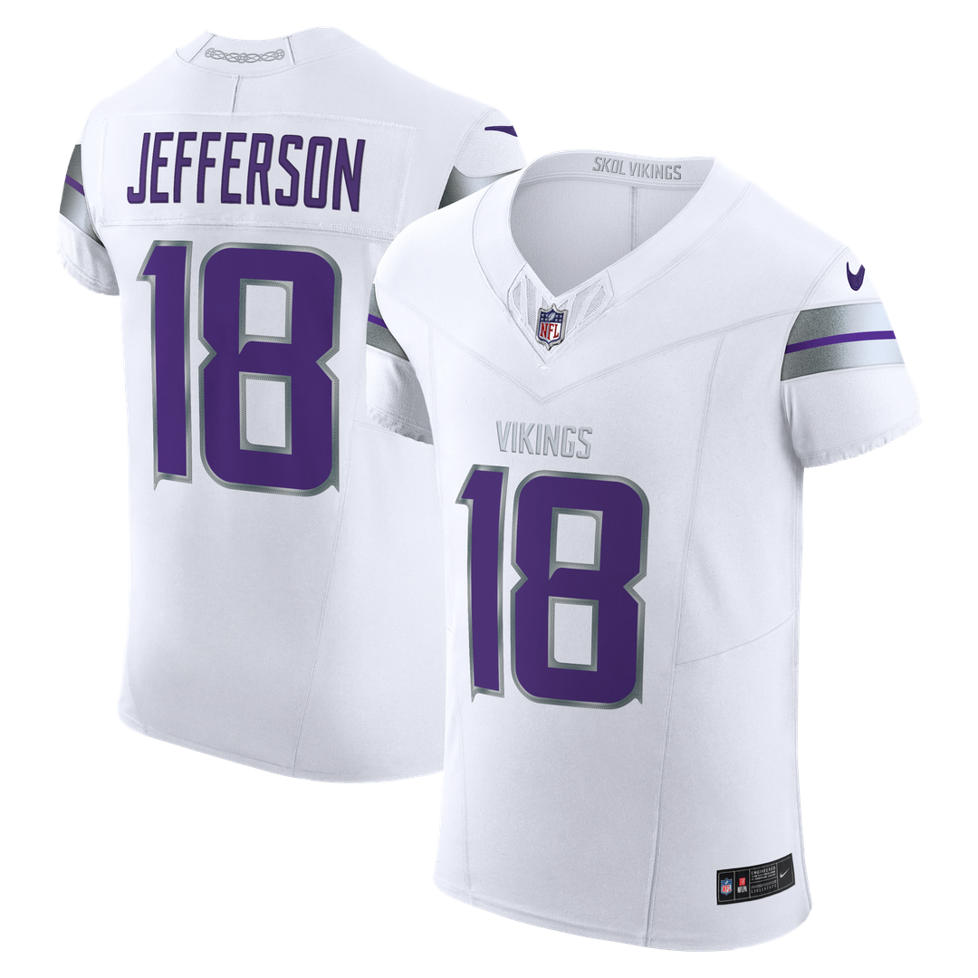 Justin Jefferson Minnesota Vikings White Alternate Vapor F.U.S.E. Elite Player Jersey