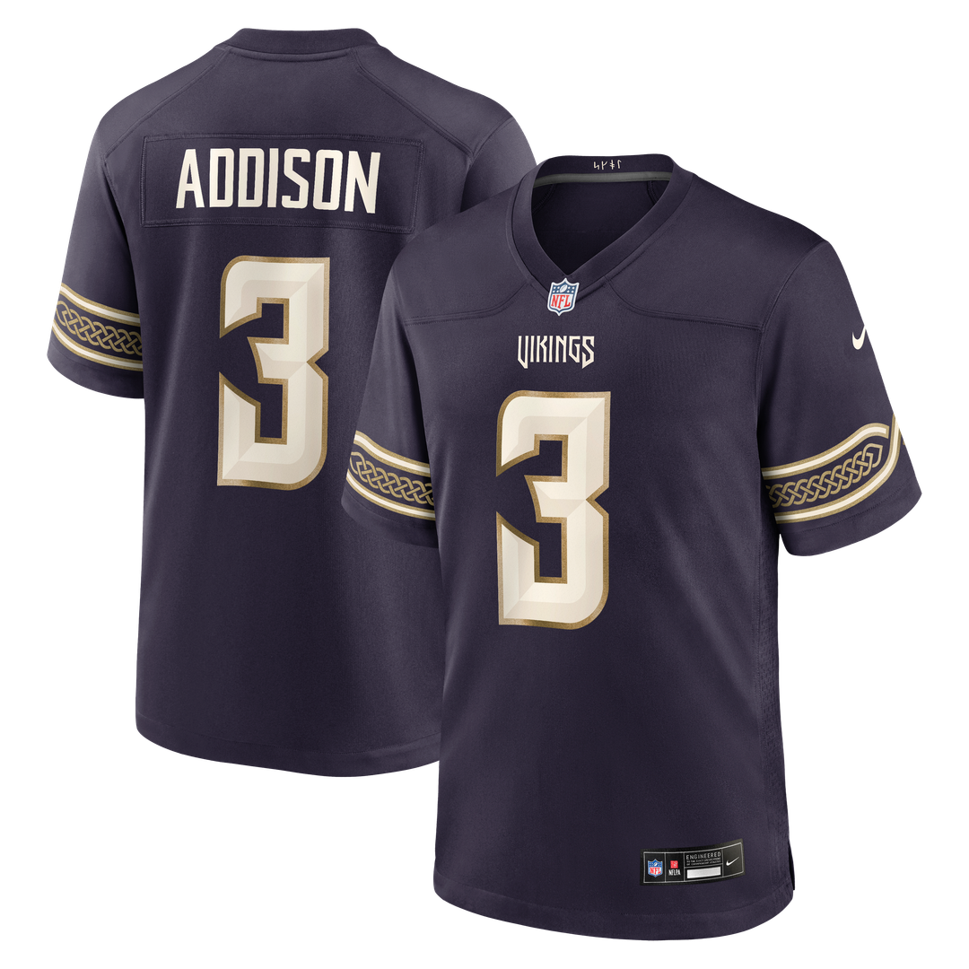 Jordan Addison Minnesota Vikings Purple 2026 Rivalries Collection Game Jersey