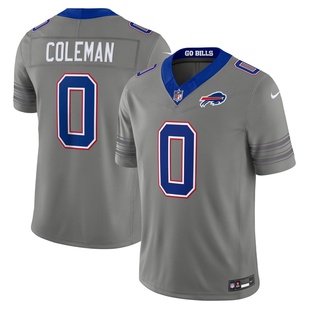 Keon Coleman Buffalo Bills Gray Nickel City Vapor F.U.S.E. Stitched Limited Jersey