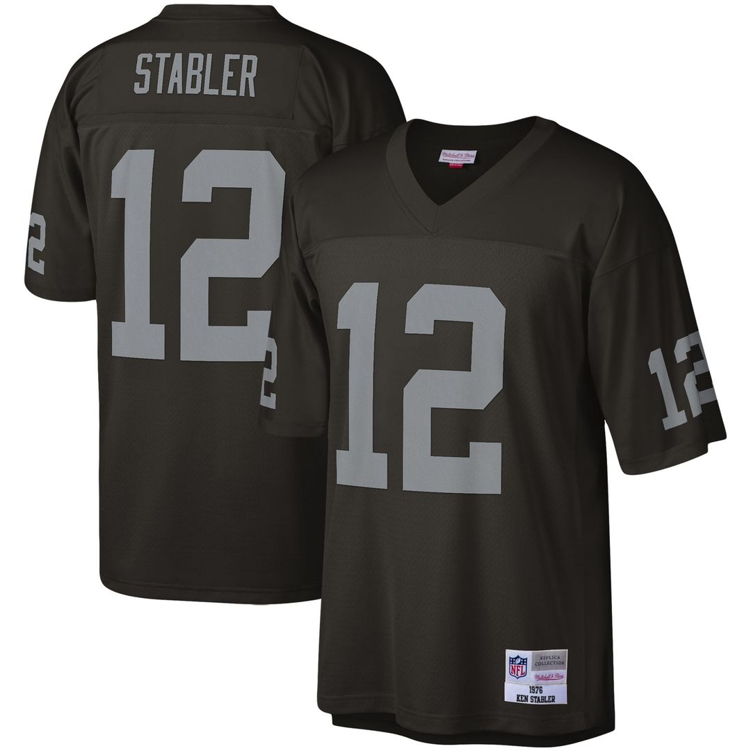 Ken Stabler Las Vegas Raiders Black Legacy Replica Jersey