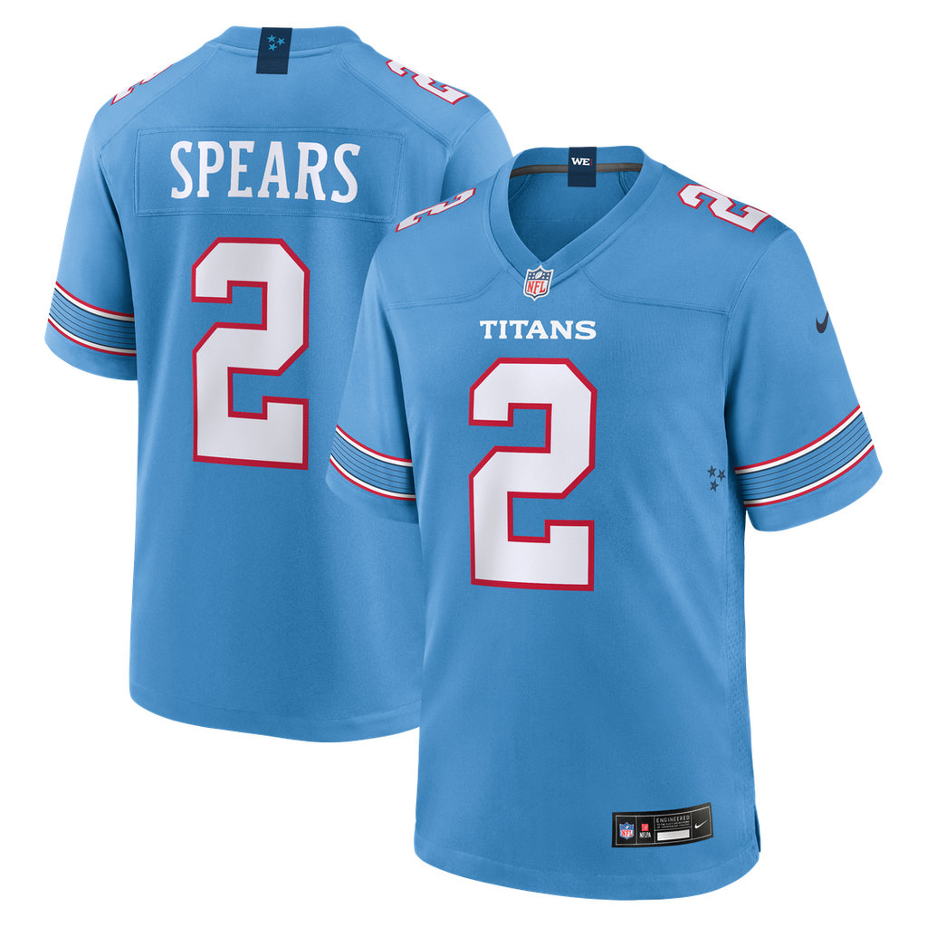 Tyjae Spears Tennessee Titans Light Blue Game Jersey
