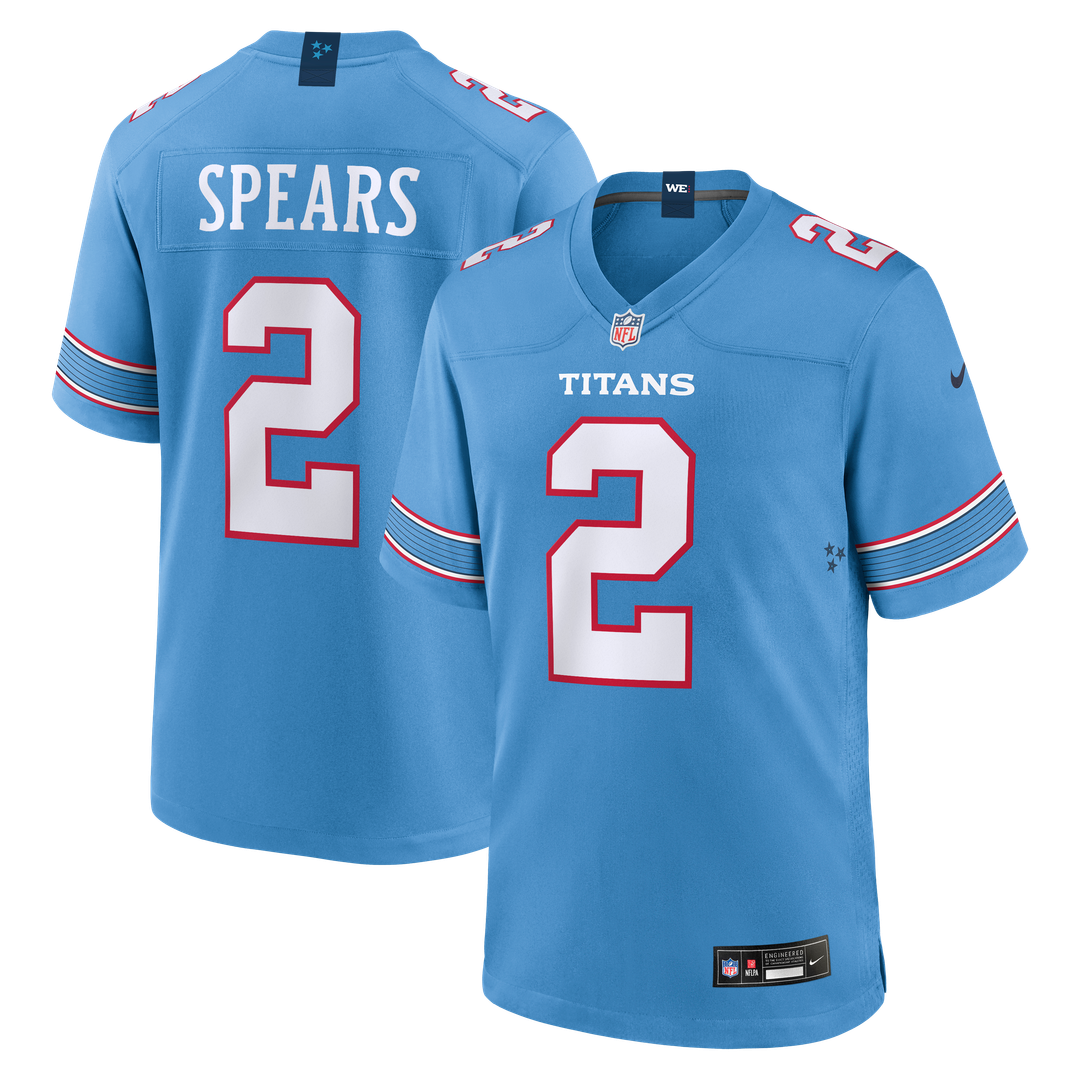 Tyjae Spears Tennessee Titans Light Blue Game Jersey