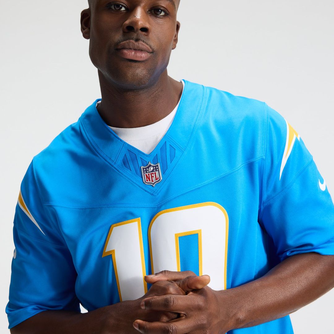 Justin Herbert Los Angeles Chargers Powder Blue Team Vapor F.U.S.E. Stitched Limited Jersey