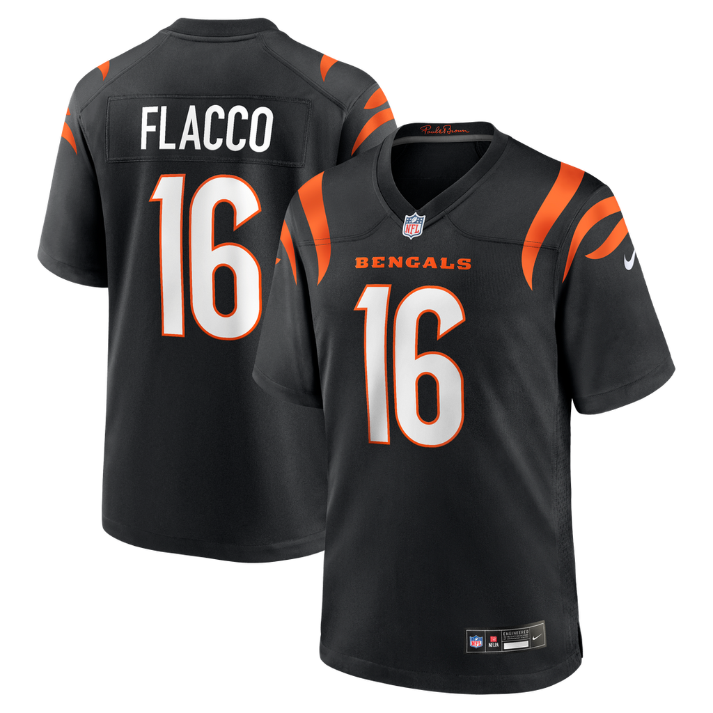 Joe Flacco Cincinnati Bengals Black Team Game Jersey