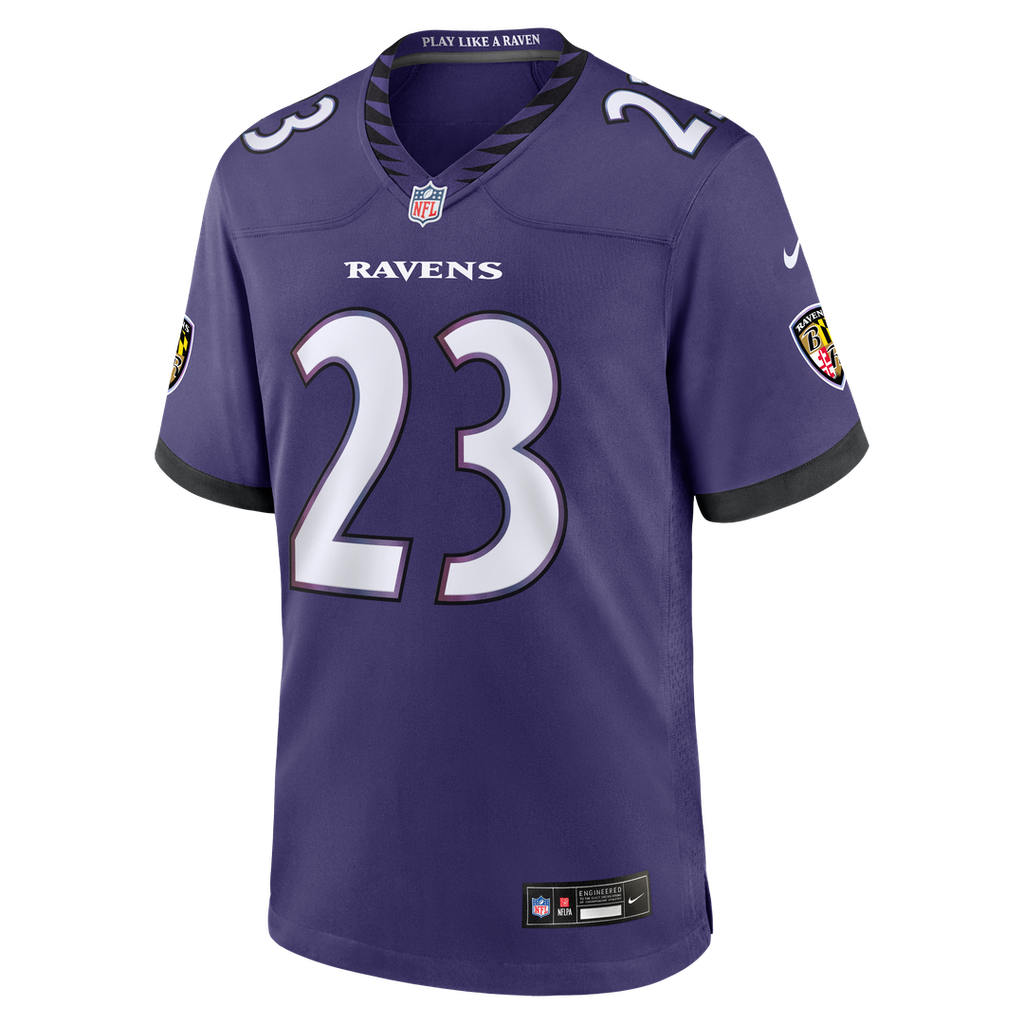 Adam Randall Baltimore Ravens Purple Team Game Jersey