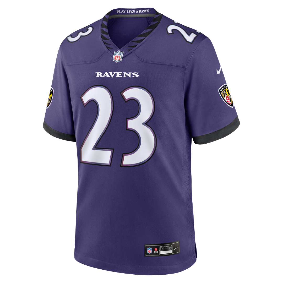 Adam Randall Baltimore Ravens Purple Team Game Jersey