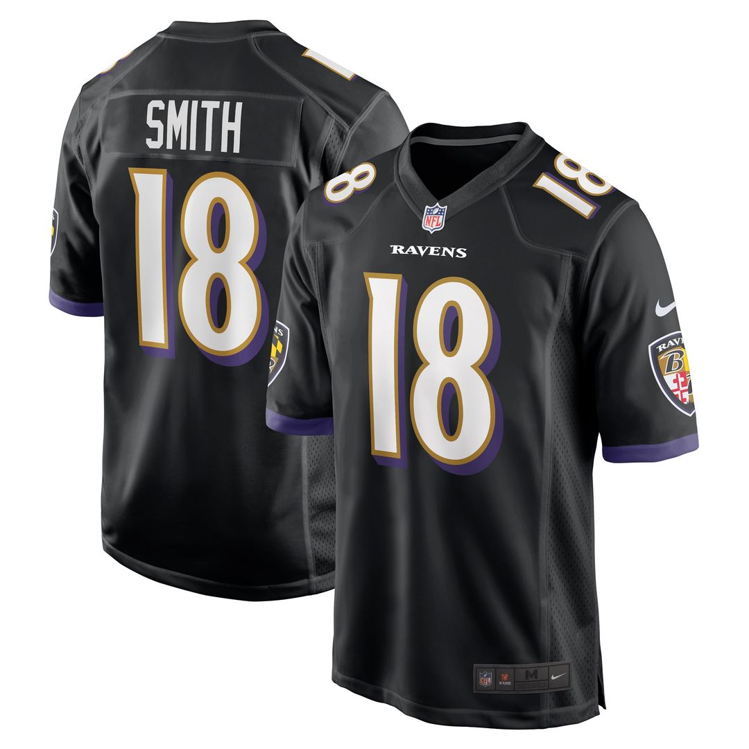 Roquan Smith Baltimore Ravens Black Alternate Game Jersey