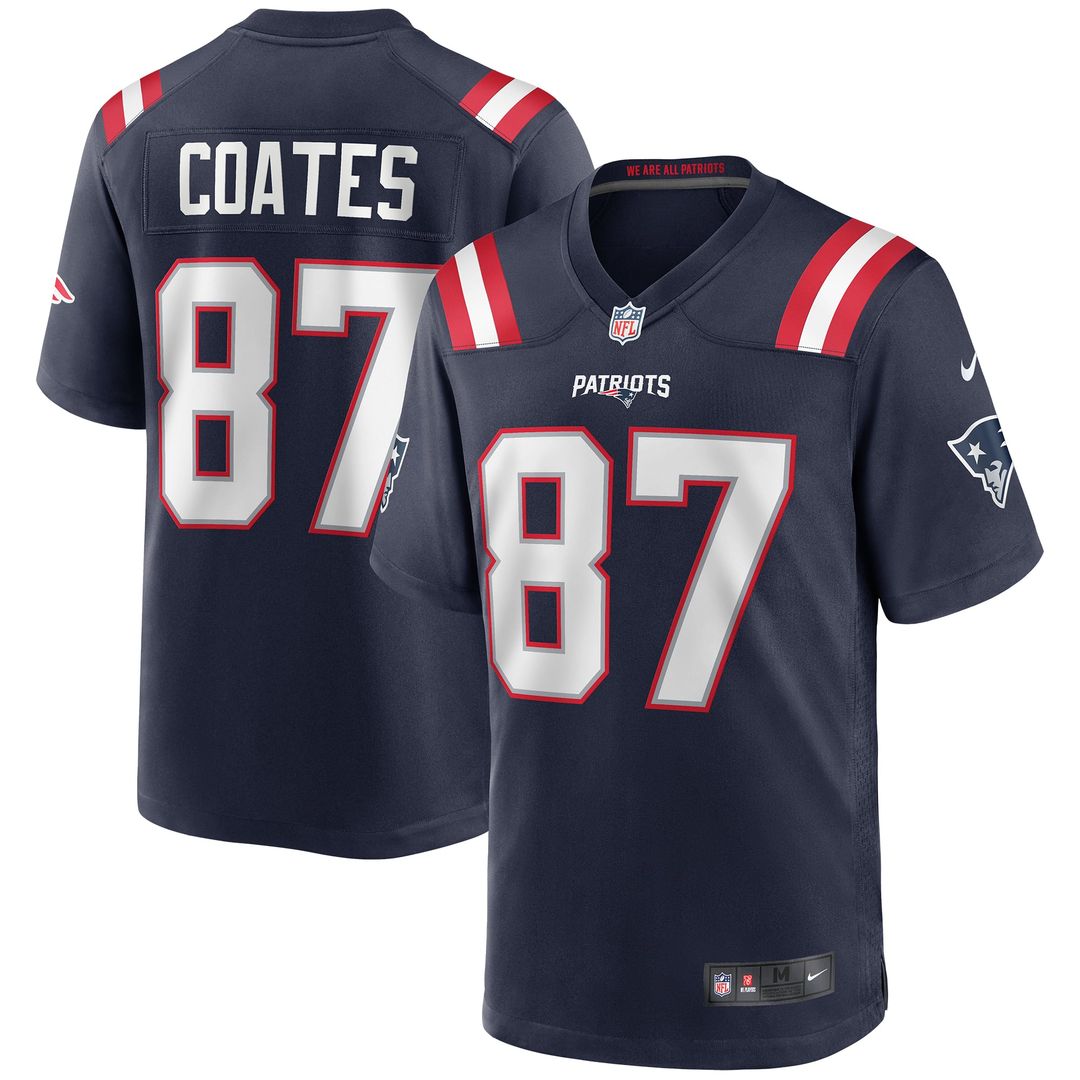 Ben Coates New England Patriots Navy Game Retired Player Jersey