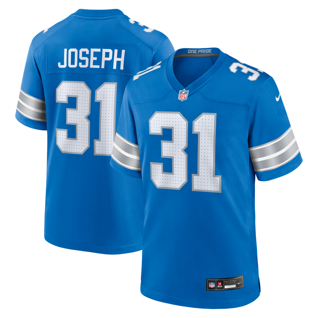 Kerby Joseph Detroit Lions Blue Team Game Jersey